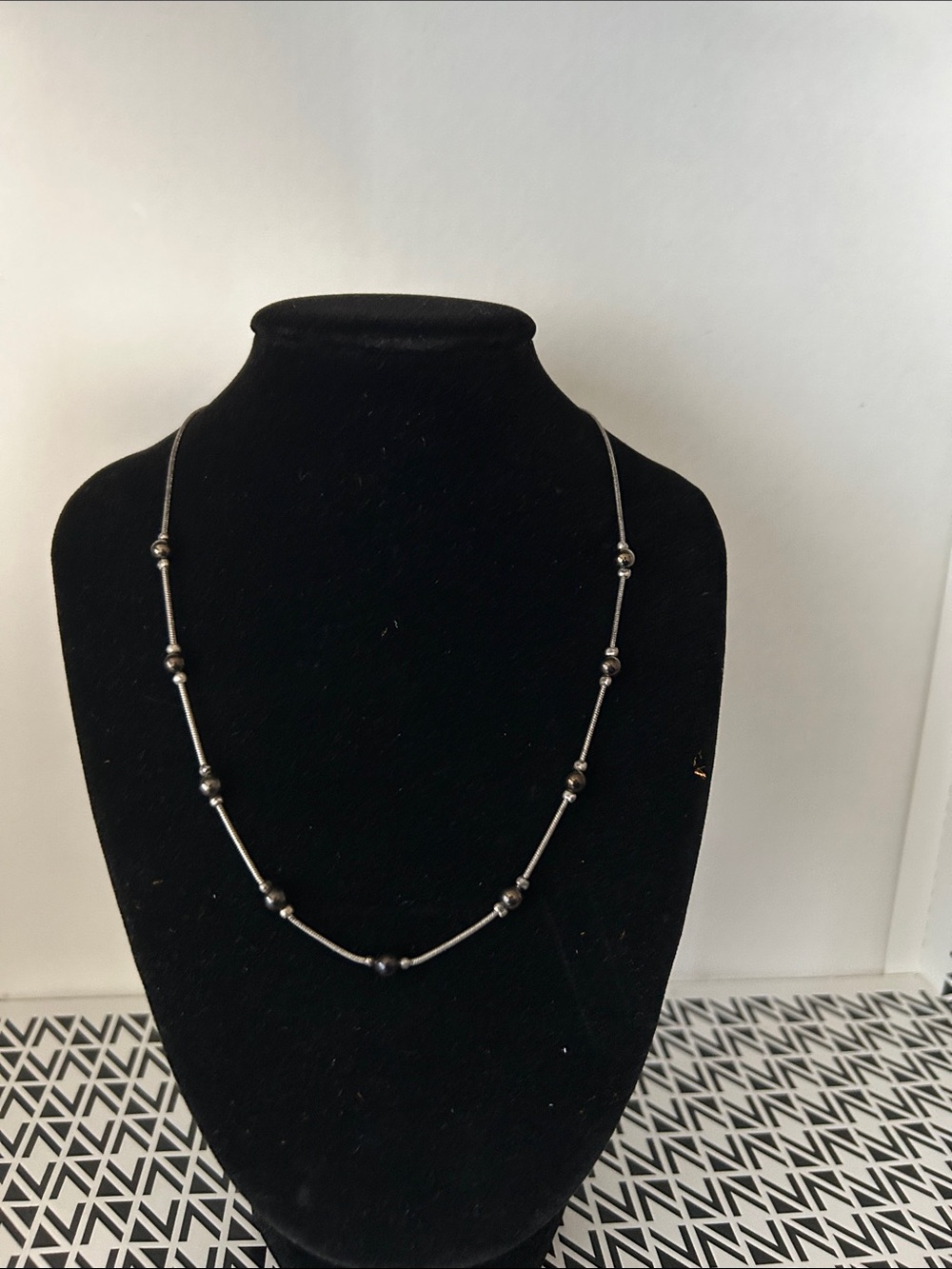 Minimalist Beaded Necklace - Women's Silver-Tone Jewelry